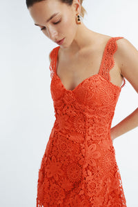 Trina Mini Dress in Flame