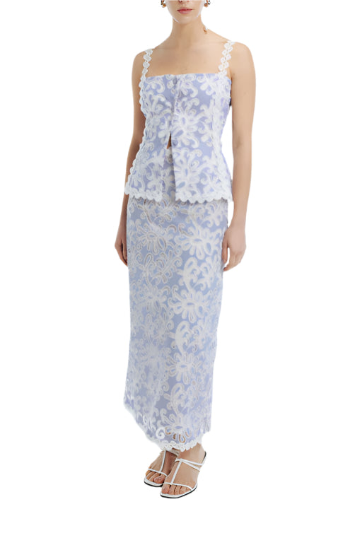 Nina Maxi Skirt in Blue