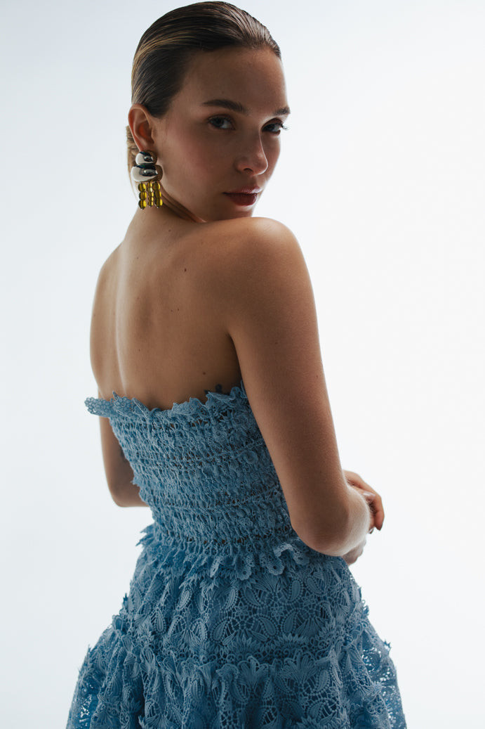 Opal Mini Dress in Sky