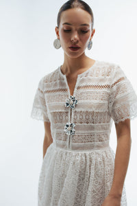 Gianni Midi Dress in White