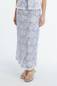 Nina Maxi Skirt in Blue