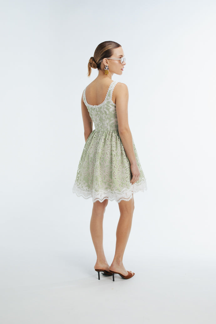 Sissy Mini Dress in Green