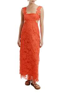 Miramar Maxi Dress in Flame