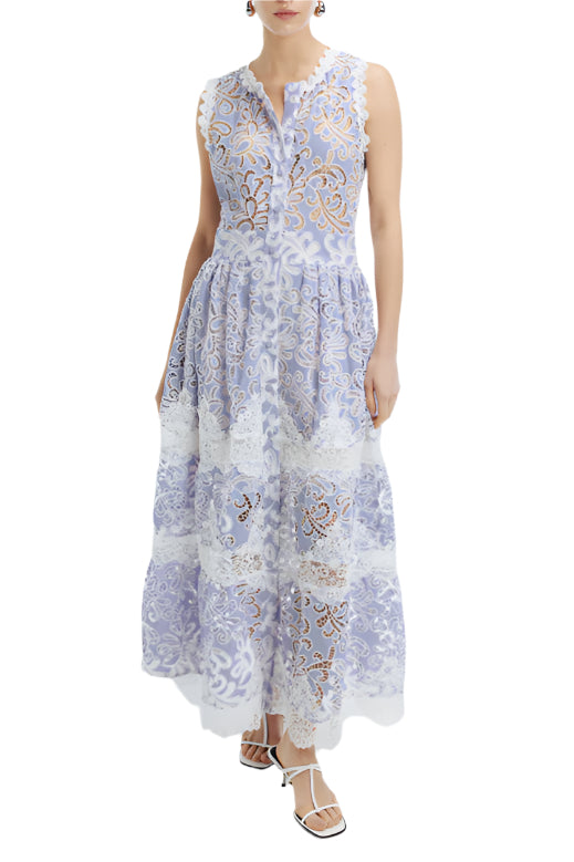 Gaia Maxi Dress in Blue