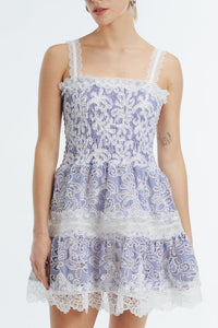 Aerin Mini Dress in Blue