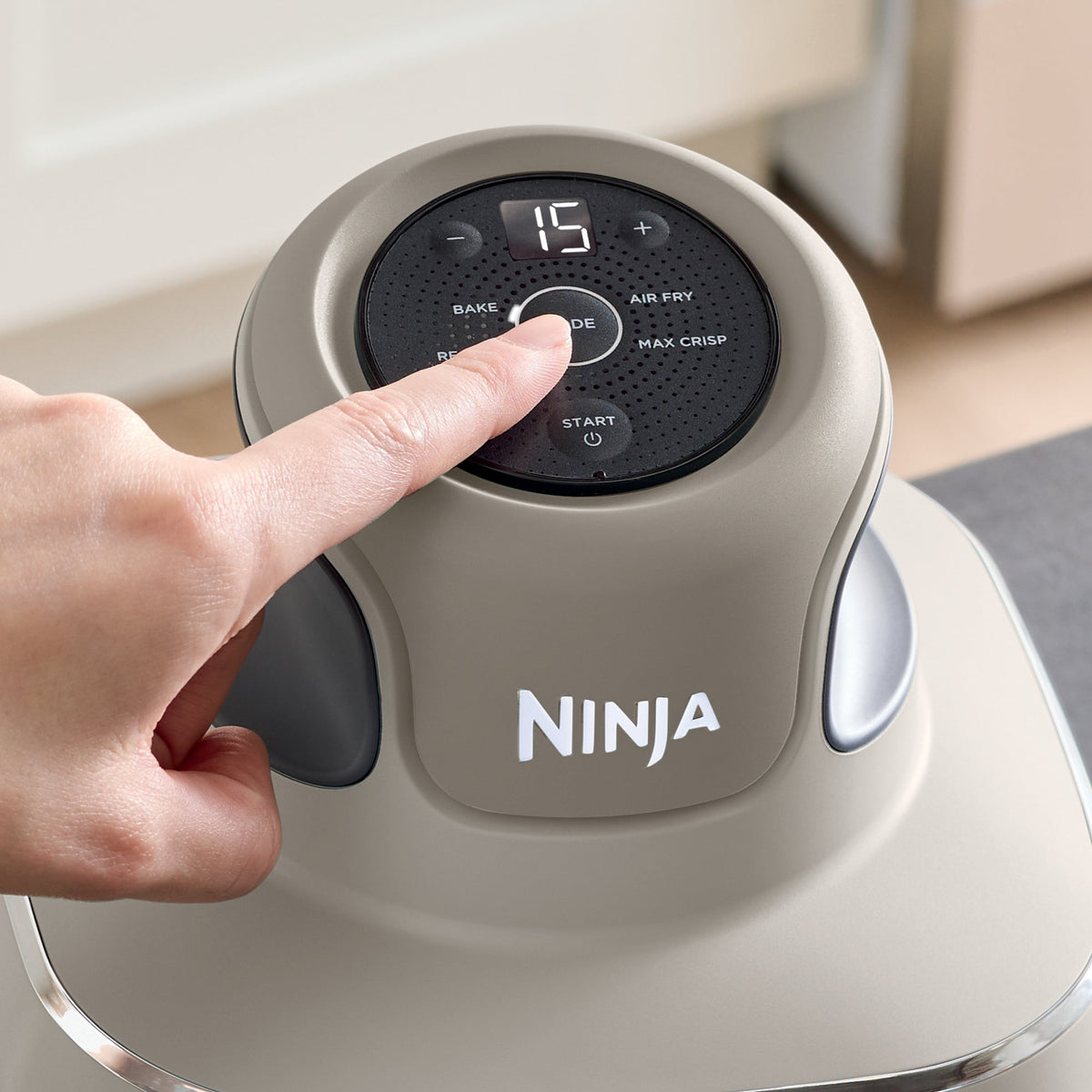 Crispi 4-in-1 Portable Glass Air Fryer Cooking System in Stone