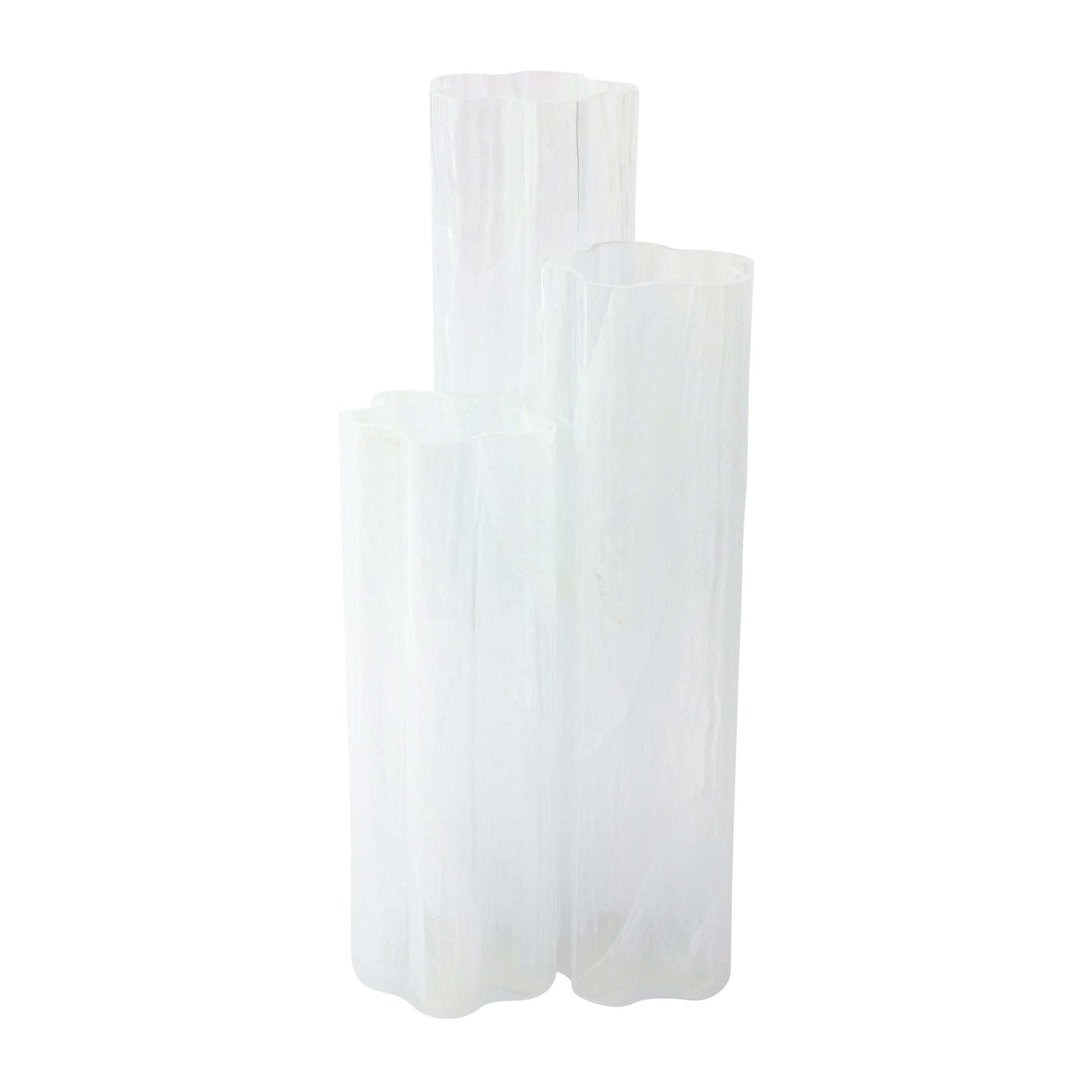 Flora Glass Vase in White