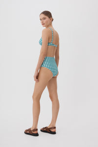 Forest Gingham Classic Bra Bikini Top
