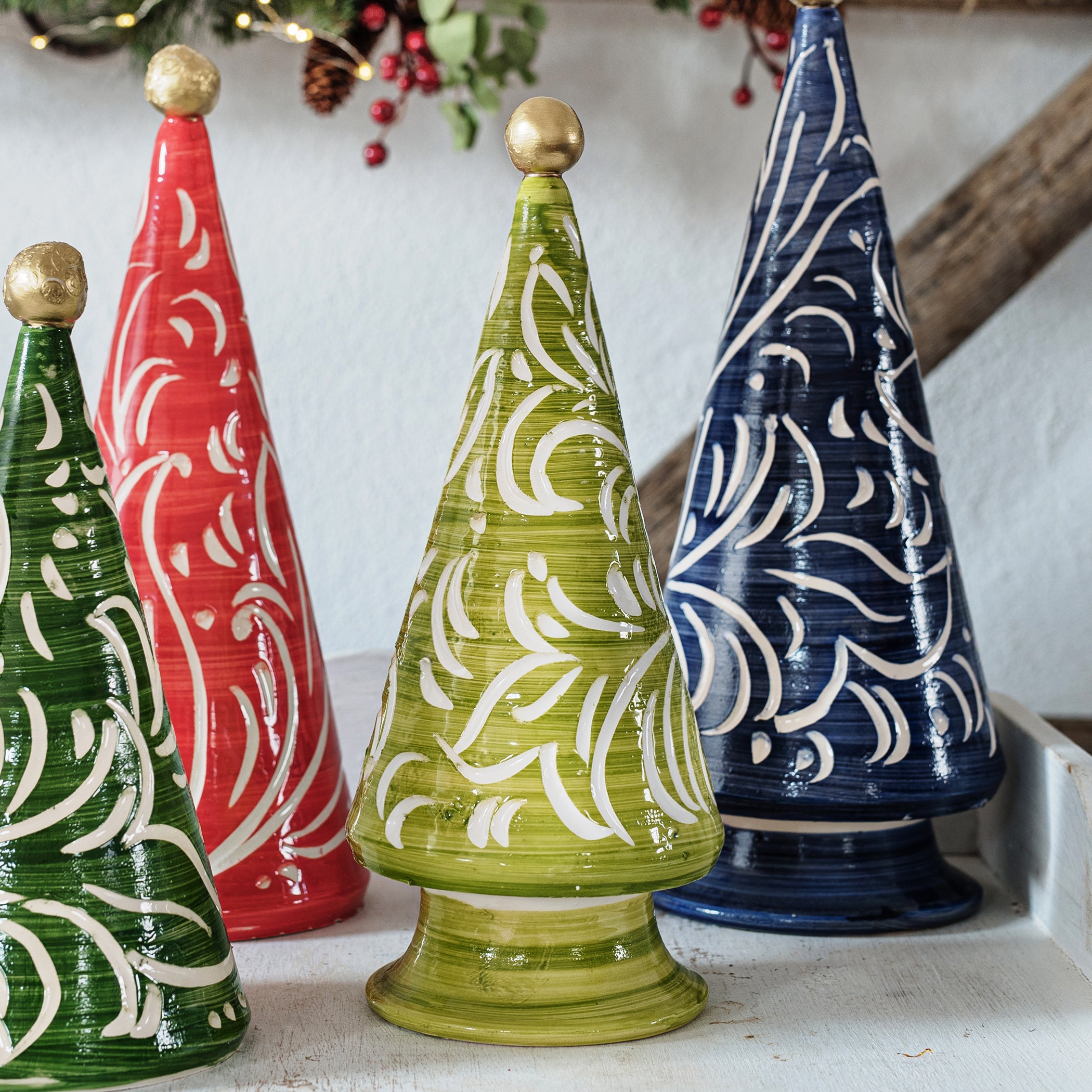 Foresta Scroll Tree in Lime Green