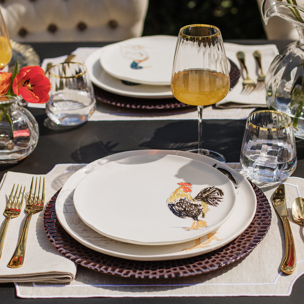 Fattoria Rooster Dinner Plate