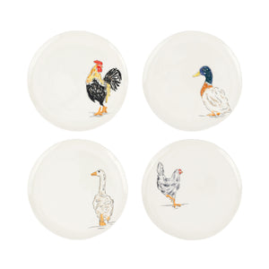 Fattoria Assorted Salad Plates, Set of 4