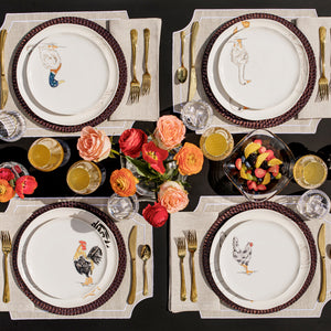 Fattoria Assorted Salad Plates, Set of 4