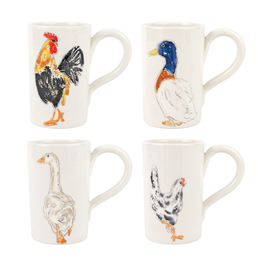 Fattoria Assorted Mugs, Set of 4