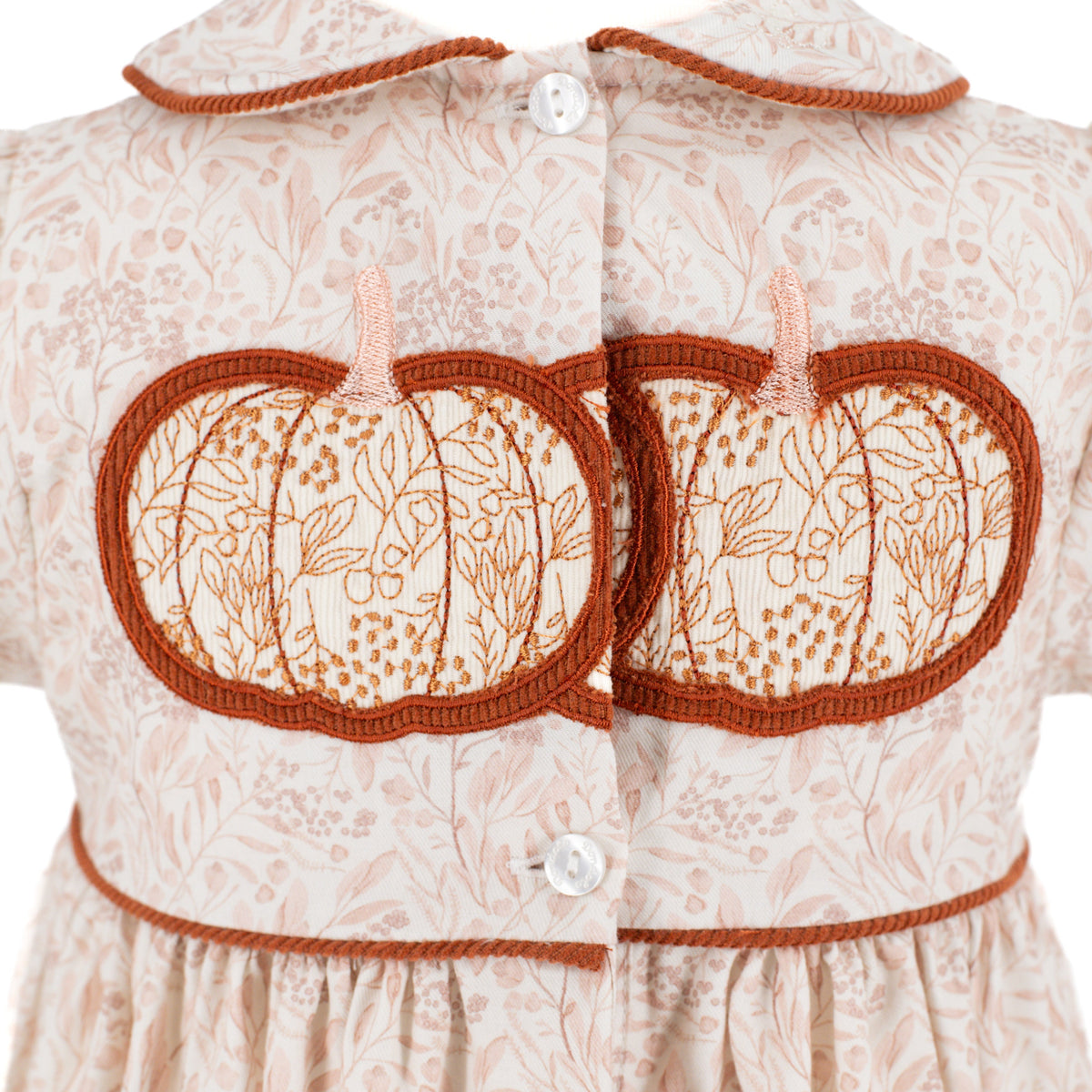 Sarita Girl Dress in Chinoiserie Pumpkin