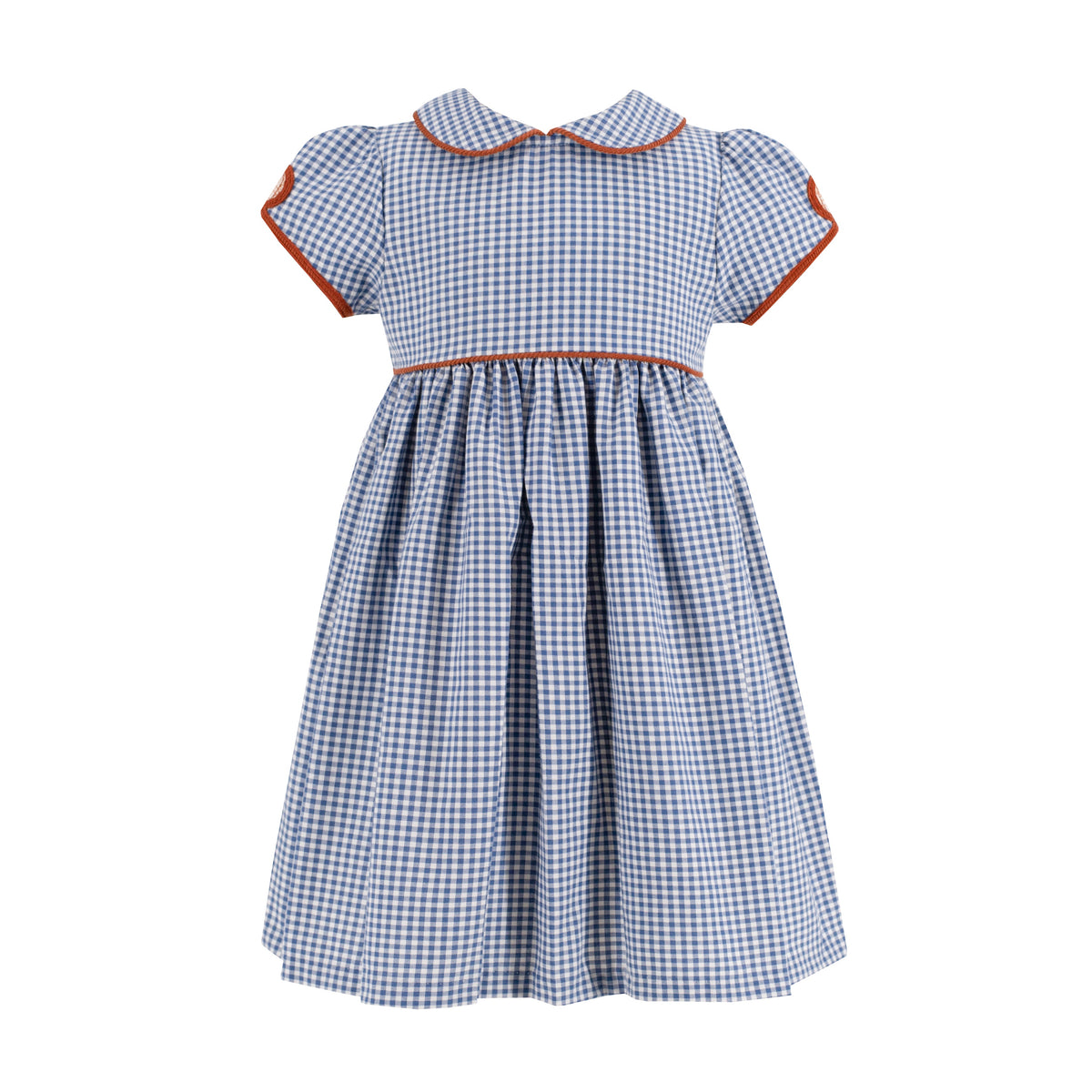 Sarita Girl Dress in Classic Gingham Pumpkin