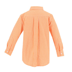 Walker Boy Button Down in Orange Gingham