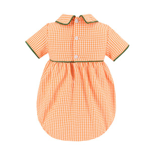 Lucas Boy Bubble in Orange Gingham