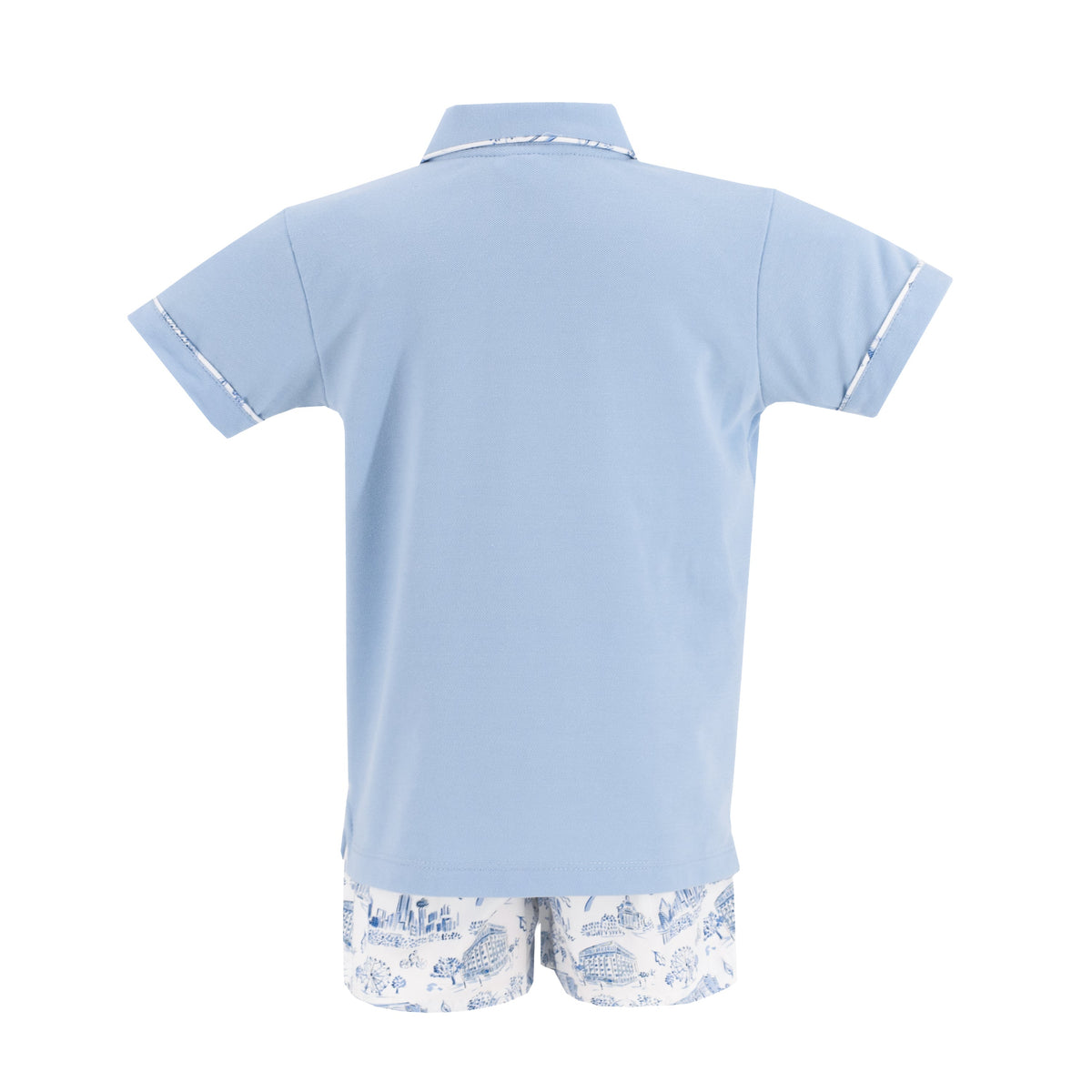 Fields Boy Polo Set in Dallas Print