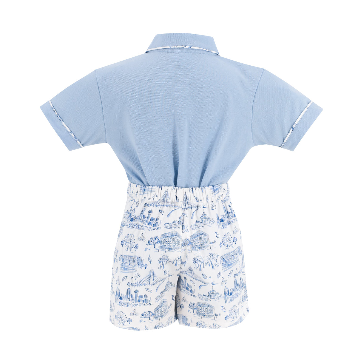 Fields Boy Polo Set in Dallas Print