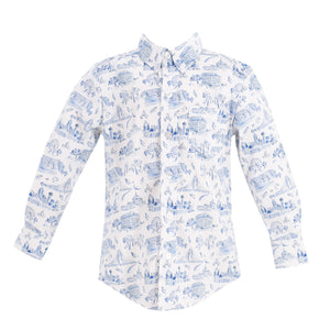 Bates Boy Button Down in Dallas Print