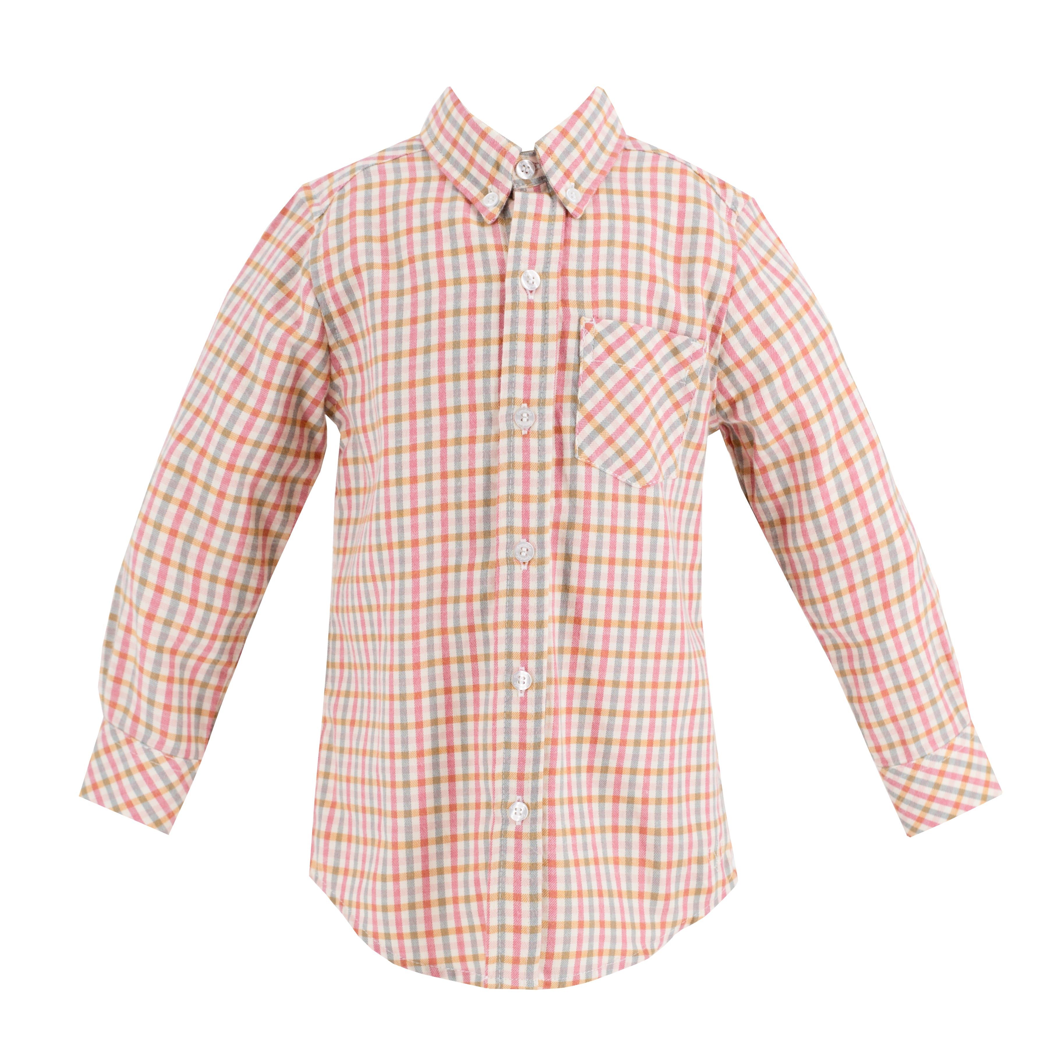 Walker Boy Button Down in Mum Gingham