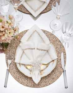 Aster Napkin Rings in Crystal, Set of 4