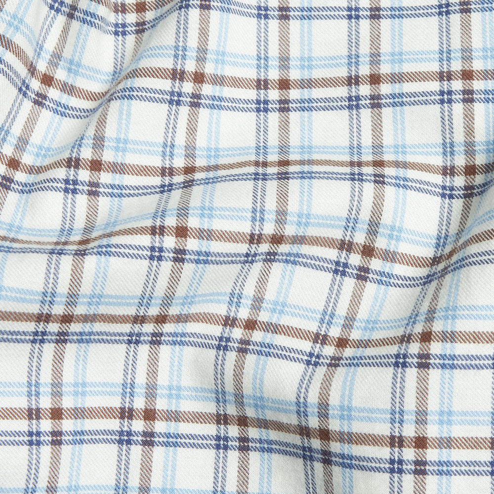 little english classic children's clothes light blue, cream, and brown plaid for fall 