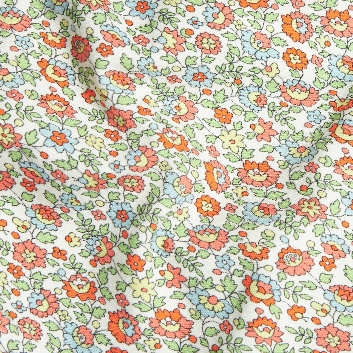 little english classic children's clothing orange, yellow, green, and light blue fall floral for girls 