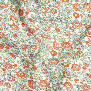little english classic children's clothing orange, yellow, green, and light blue fall floral for girls 