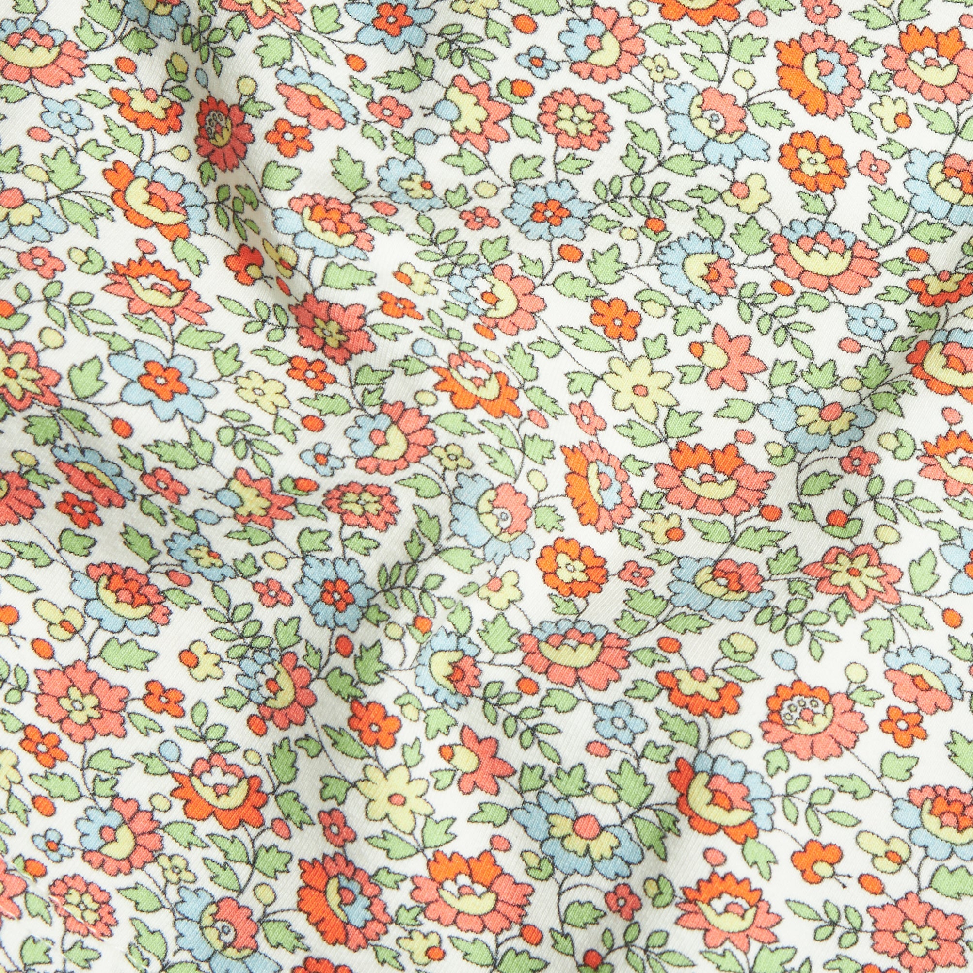 little english classic children's clothing orange, yellow, green, and light blue fall floral for girls 