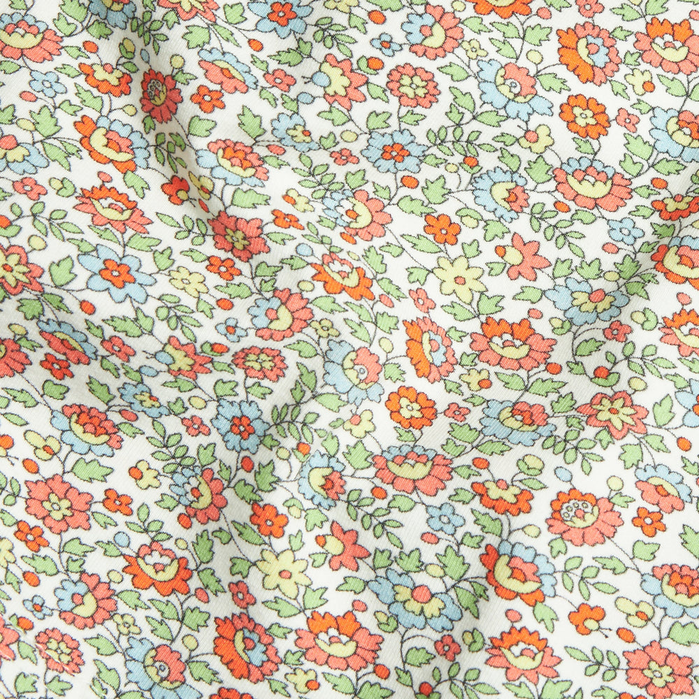 little english classic children's clothing orange, yellow, green, and light blue fall floral for girls 