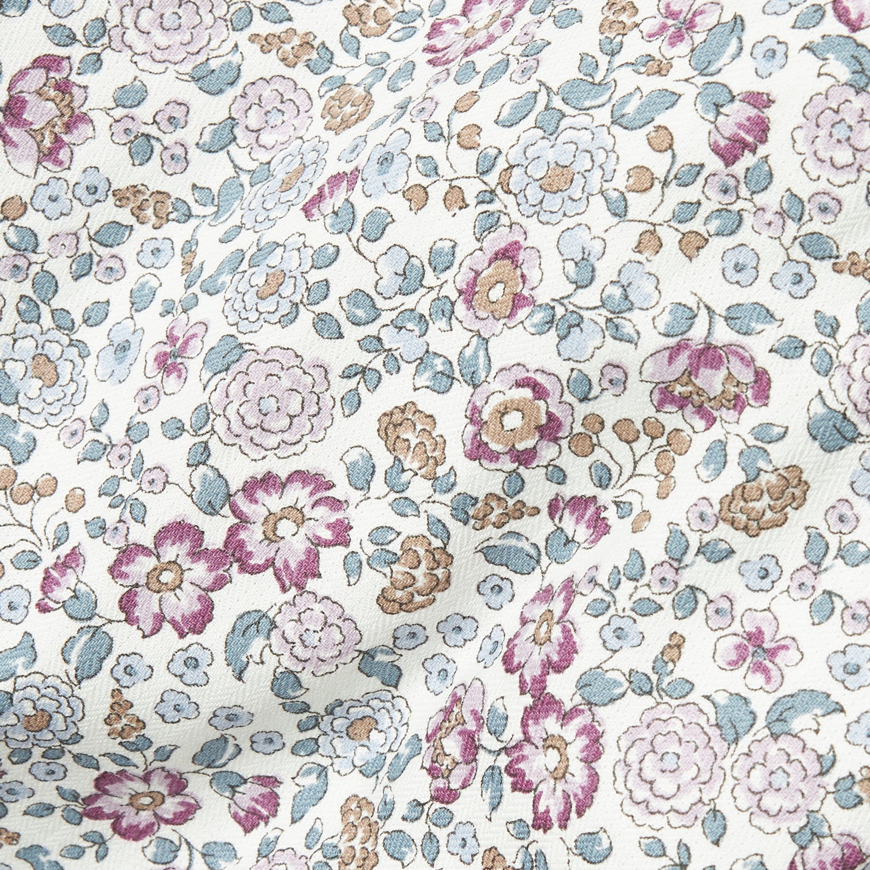 little english classic children's clothing lavender, light blue, and tan floral print for girls for fall 