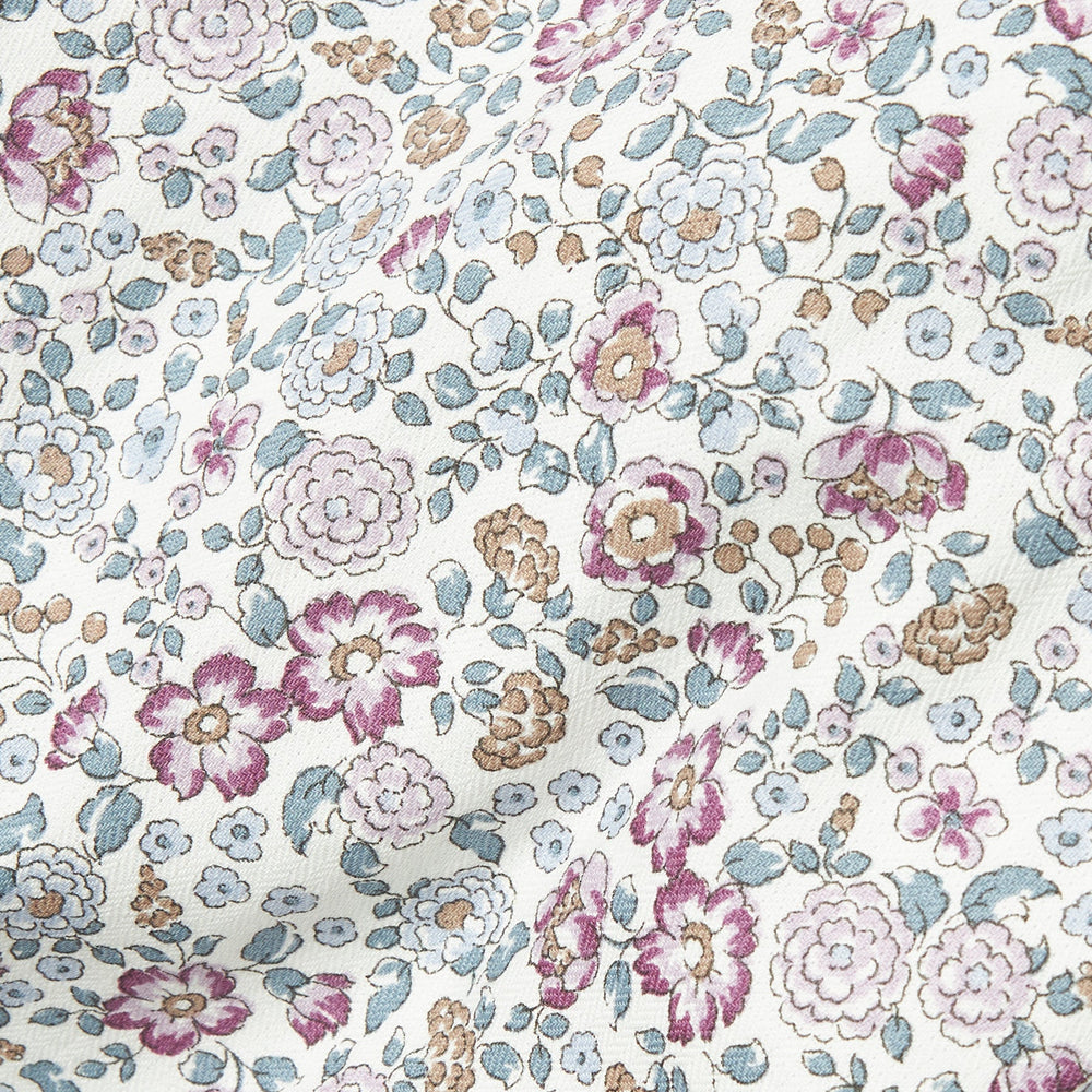little english classic children's clothing lavender, light blue, and tan floral print for girls for fall 