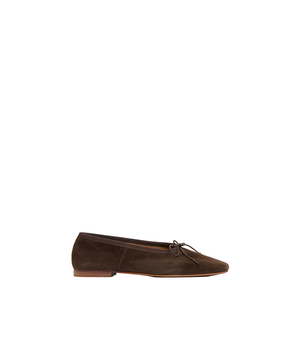 Square Toe Ballerina in Espresso