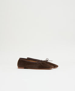 Square Toe Ballerina in Espresso