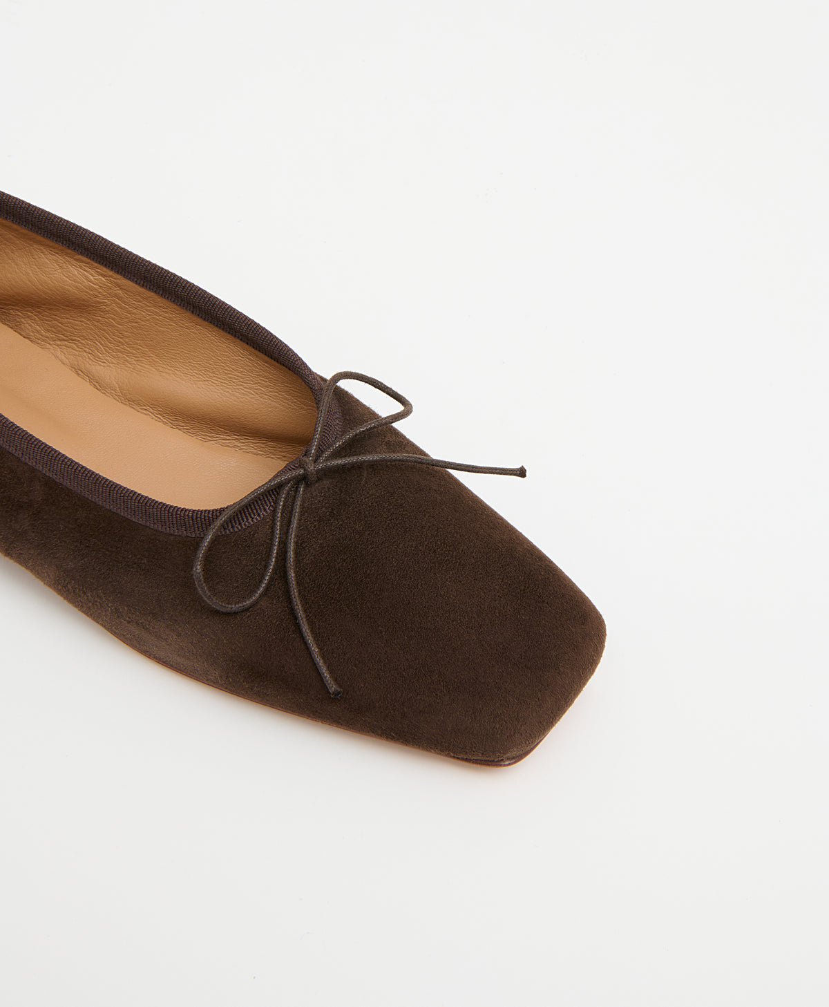 Square Toe Ballerina in Espresso