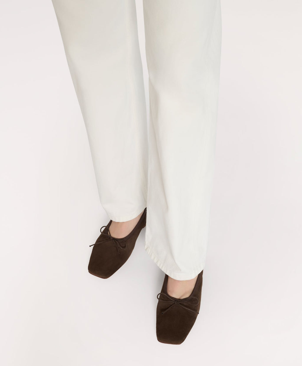 Square Toe Ballerina in Espresso
