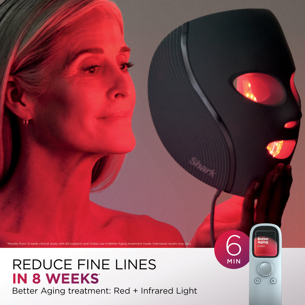 Shark CryoGlow LED Face Mask, Blue Frost