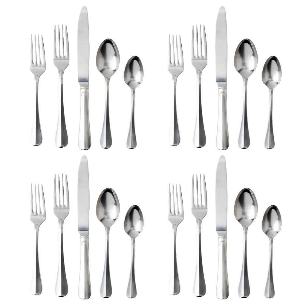 Bistro 20-Piece Place Setting in Bright Satin