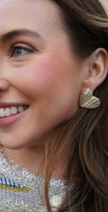 Petite Embellished Cœur Studs