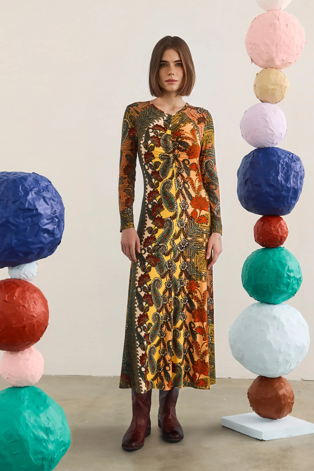 Hunter Bell Fairhope Dress in Highland Tapestry Highland Tapestry / M