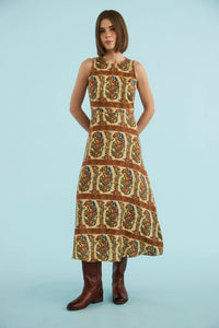 The Faith Dress in Amber Glen Cream.