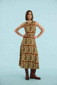 The Faith Dress in Amber Glen Cream.