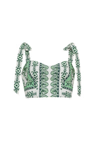 Faiza Top in Hudson Scarf Mint