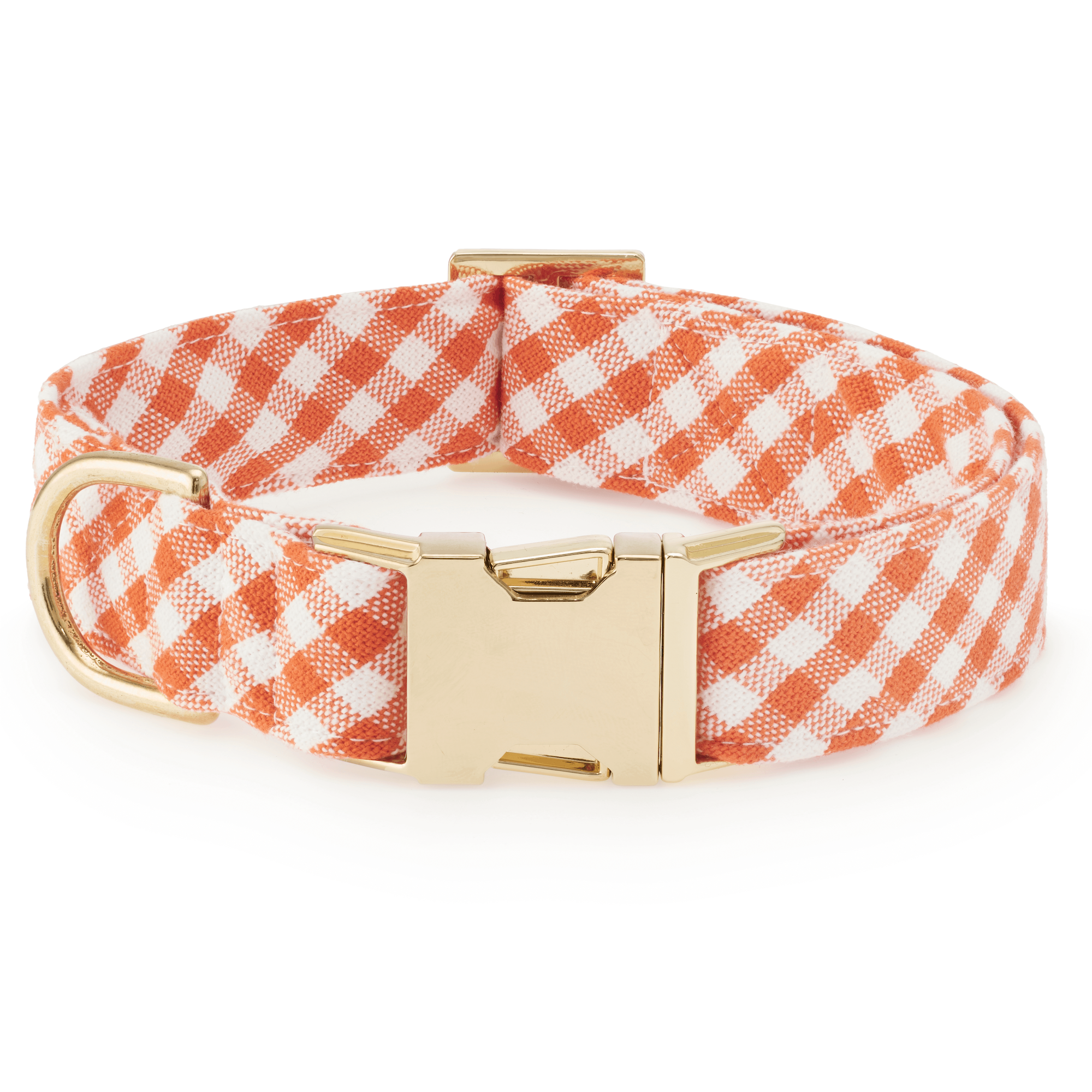 Cider Gingham Dog Collar