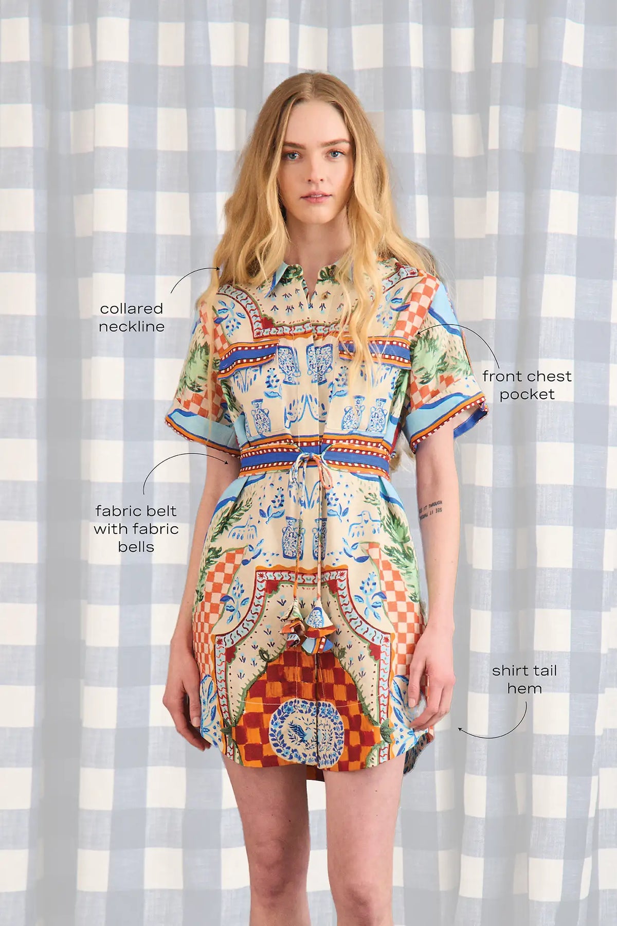 Nicole Dress in Sundance Tile