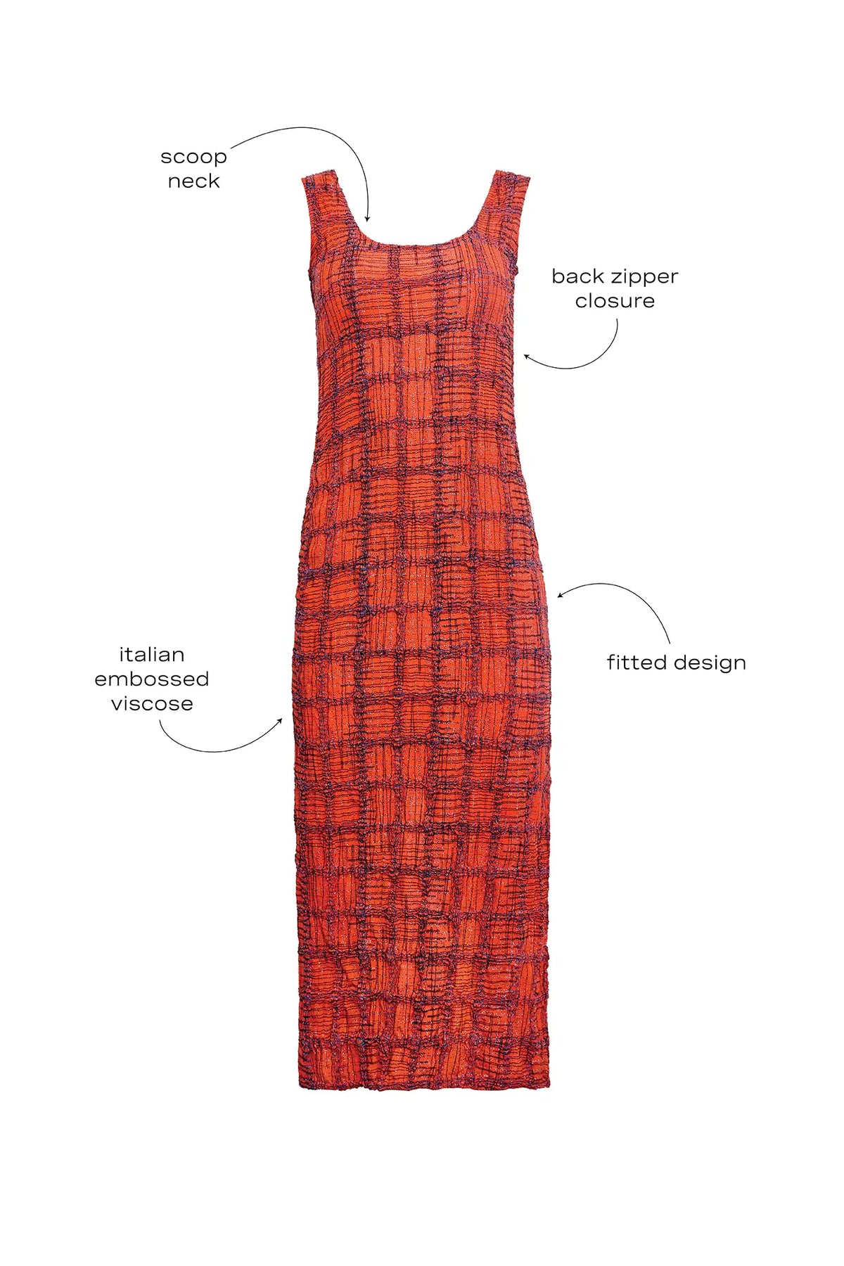 Portia Dress in Terracotta