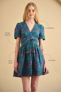 Roan Dress in Midnight Garden
