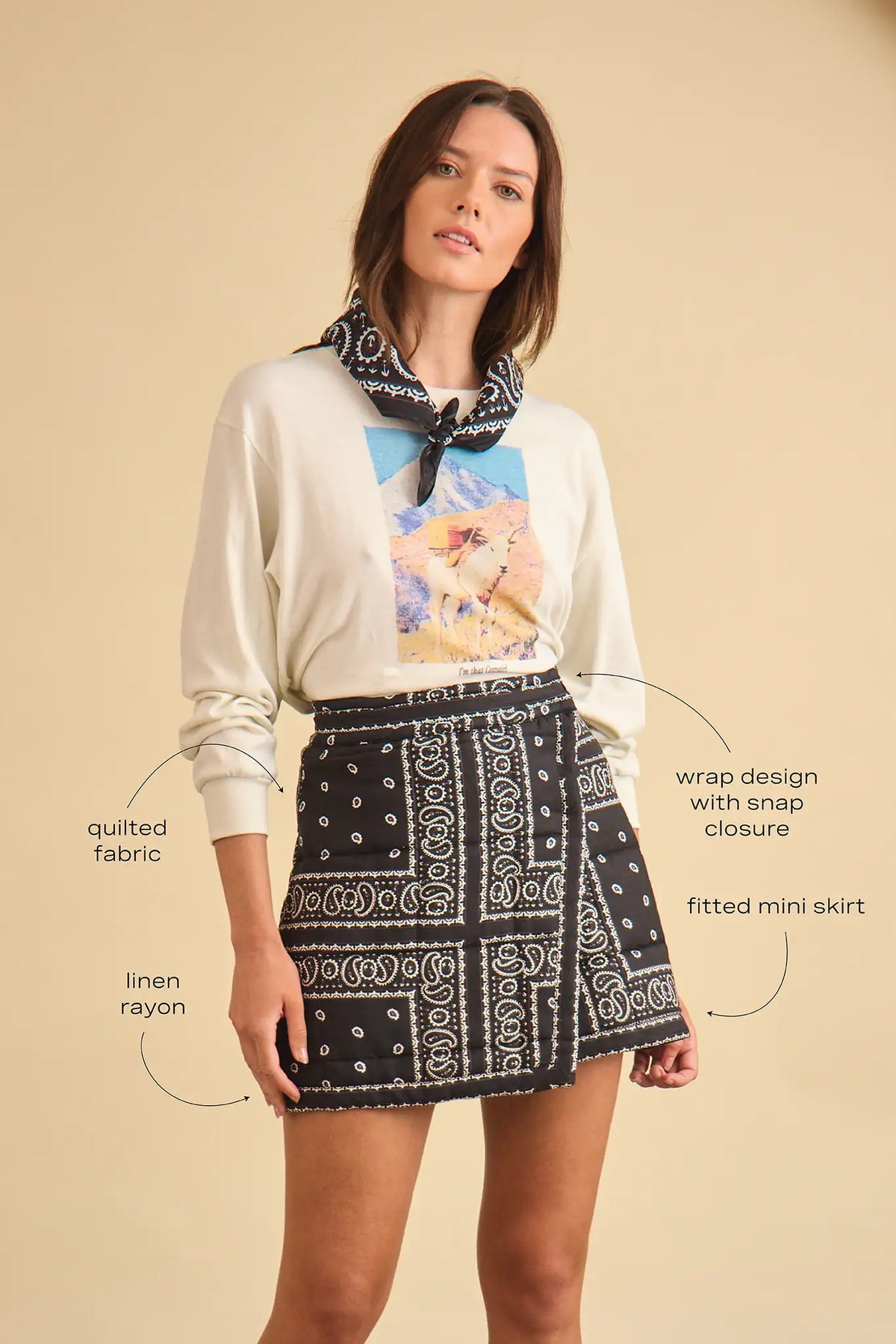 Powell Skirt in Aces Wild Black