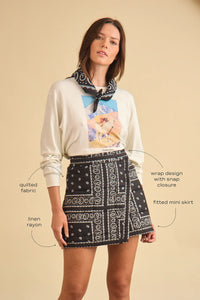 Powell Skirt in Aces Wild Black